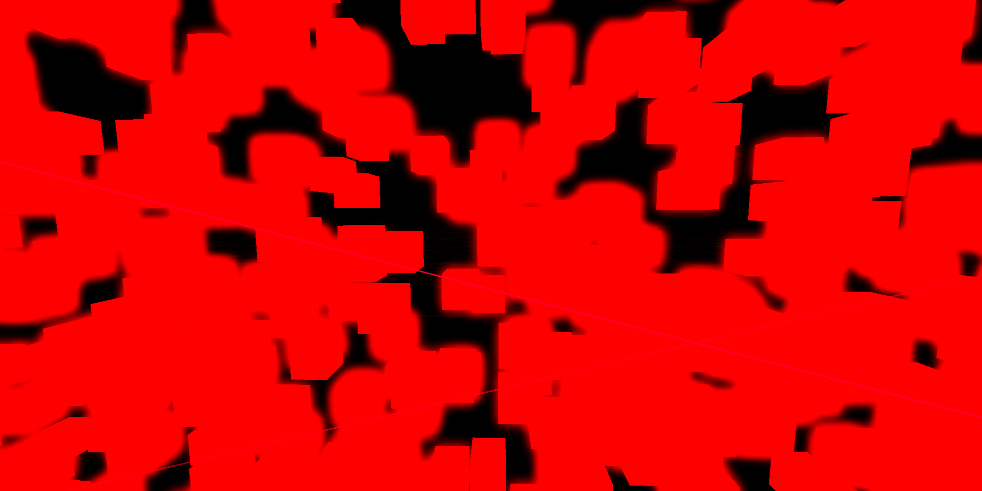 Red squares floating in the air